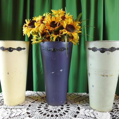 Assortment of Metal Vases