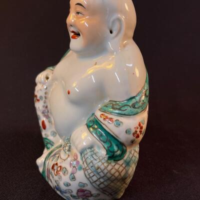 Vintage Chinese Porcelain Hotei Buddha of Happiness Figure