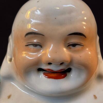 Vintage Chinese Porcelain Hotei Buddha of Happiness Figure