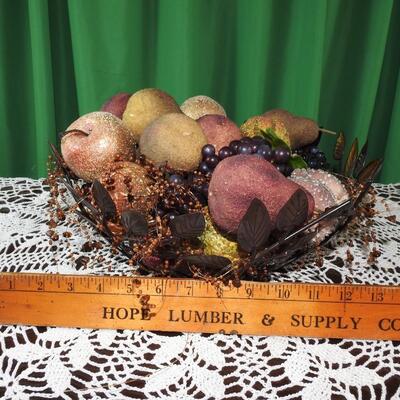 Beautiful Metal Basket of Fruit