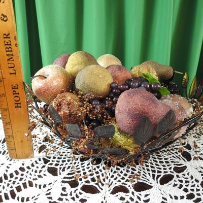 Beautiful Metal Basket of Fruit