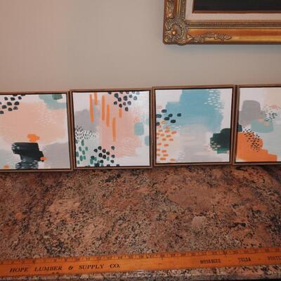 Set of Four Oil Art Paintings