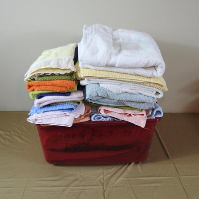 Tub of towels