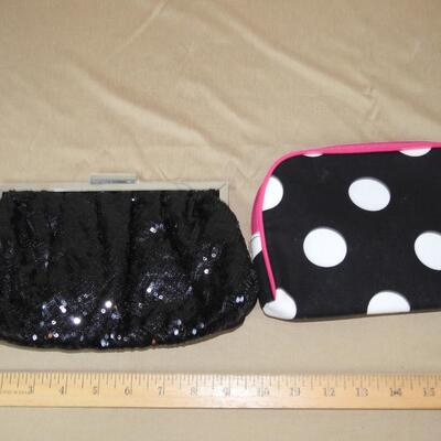Beaded black clutch