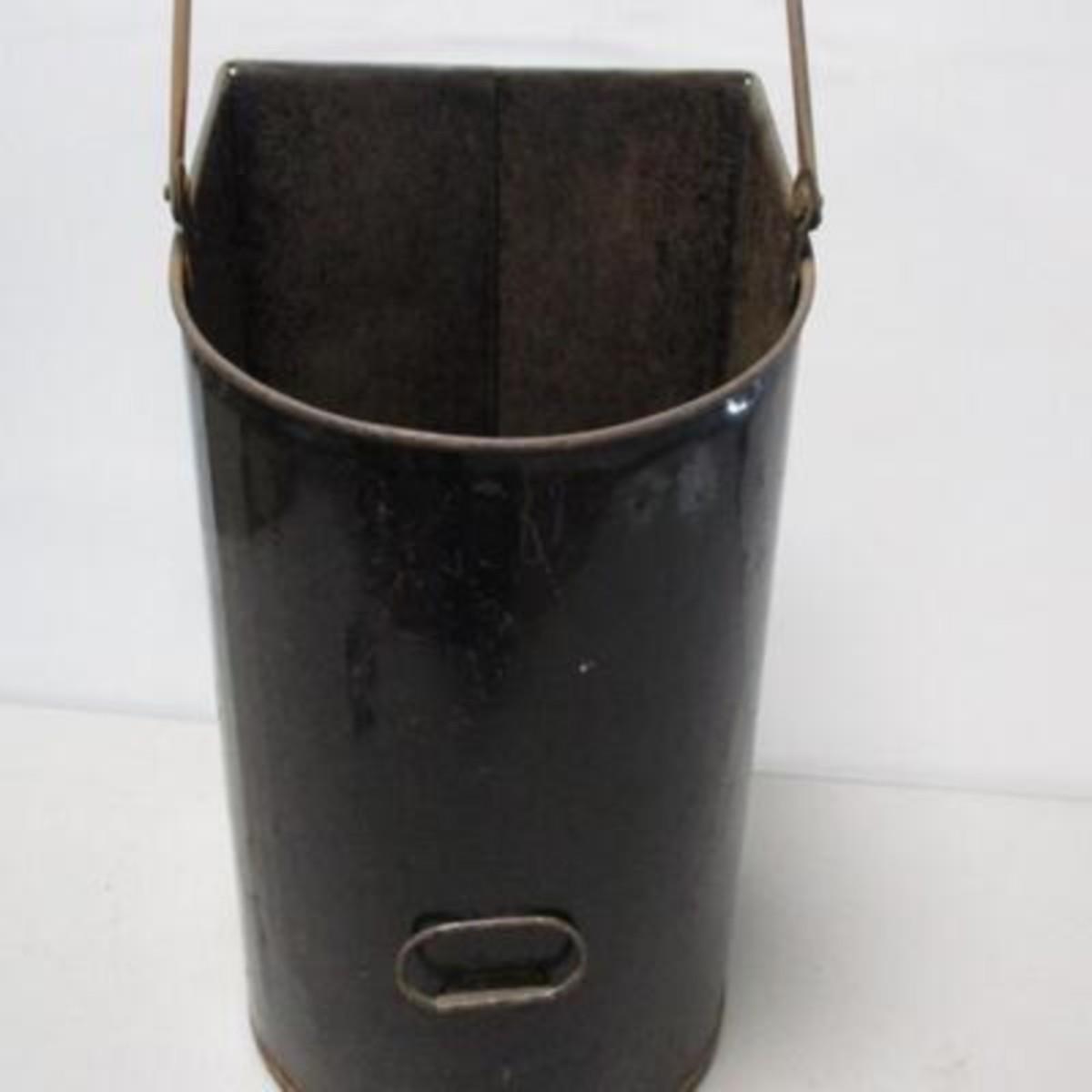 Vintage Ash Bucket With Lid & Insert
