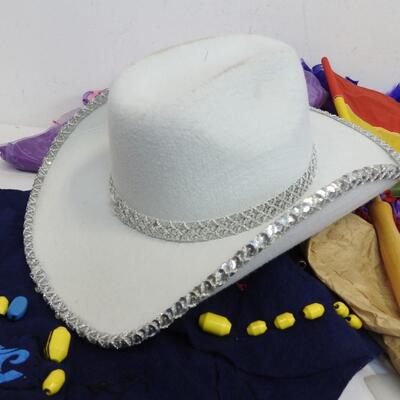 Costume Lot: Marvel Hulk Mask, The Flash, Tangled Dress Size 6, White Hat etc.