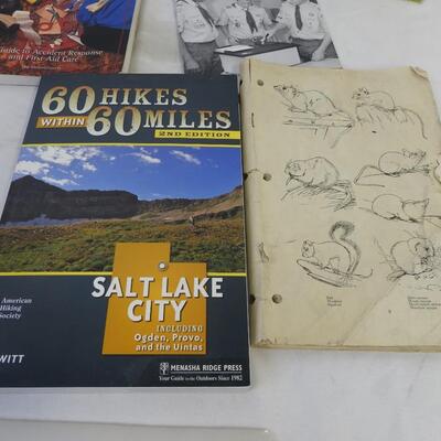 Outdoor Guides: Antique 1916 Home Manufacture of Furs and Skins and Hiking Books