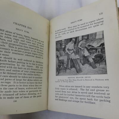 Outdoor Guides: Antique 1916 Home Manufacture of Furs and Skins and Hiking Books