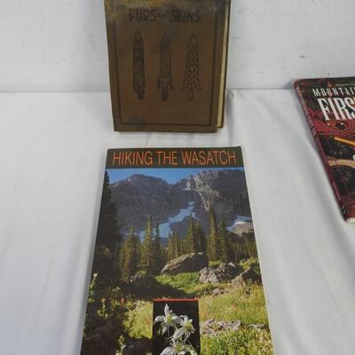 Outdoor Guides: Antique 1916 Home Manufacture of Furs and Skins and Hiking Books
