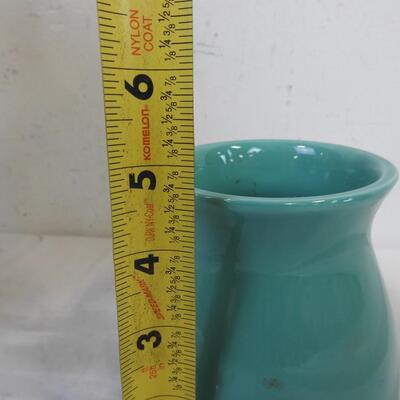 Yellow Vase Ceramic Pitcher, and Green Edible Arrangements Flower Pot