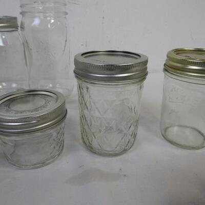 13 pc Canning Jars, Kerr, Jelly Jars