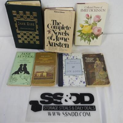 7 Vintage Books: Charlotte Bronte, Emily Bronte, Jane Austen, Emily Dickinson