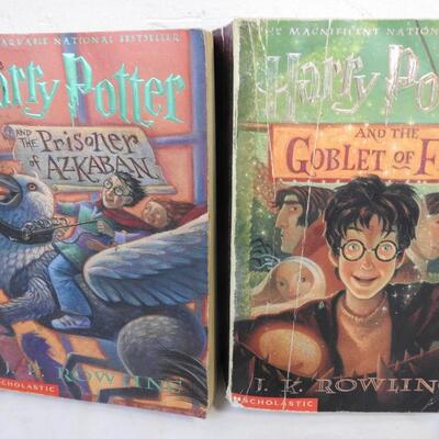 5 Books: Harry Potter Books 1-4 and 7, Paper Back