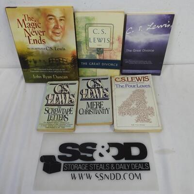 6 Books on C.S. Lewis, The Great Divorce, Life and Works of C.S. Lewis