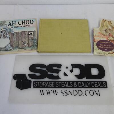 3 Children's Books: AH-CHOO, The Tale of Benjamin Bunny, Shrewbettina's Birthday