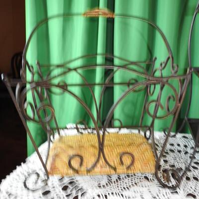 Assortment of Metal Baskets and Stands