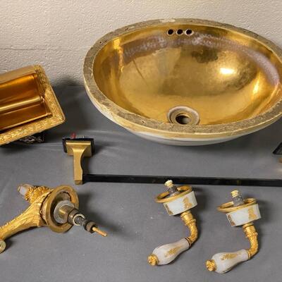 Gold Sherle Wagner Bathroom Set