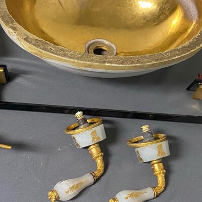 Gold Sherle Wagner Bathroom Set