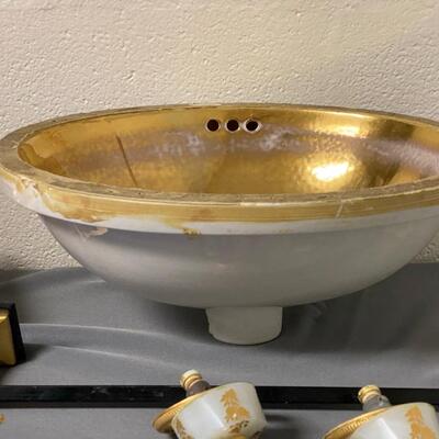 Gold Sherle Wagner Bathroom Set
