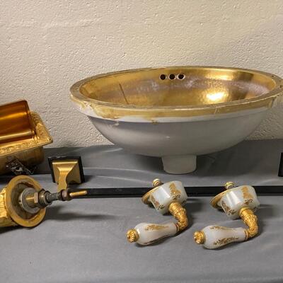 Gold Sherle Wagner Bathroom Set