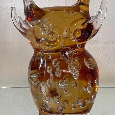 Enrico Camozzo Glass Owl Murano