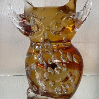 Enrico Camozzo Glass Owl Murano
