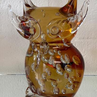Enrico Camozzo Glass Owl Murano