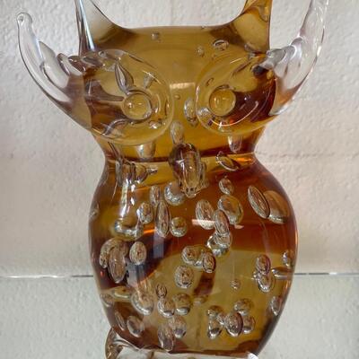 Enrico Camozzo Glass Owl Murano