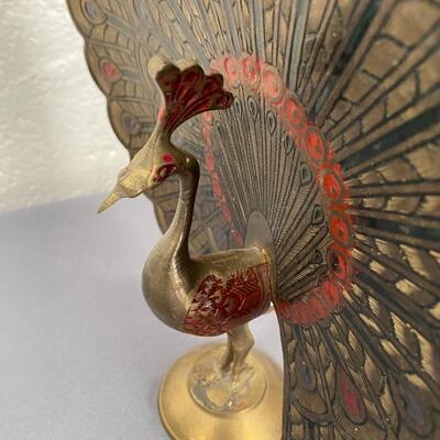 Vintage Brass Peacock