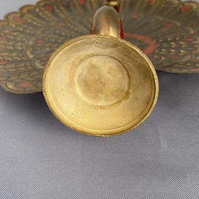 Vintage Brass Peacock