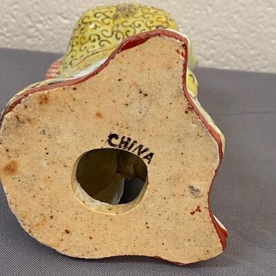 Chinese Man with Fish Statue