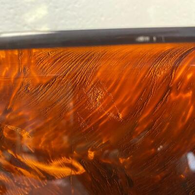 Italian Acrylic and Brass Tray from Guzzini