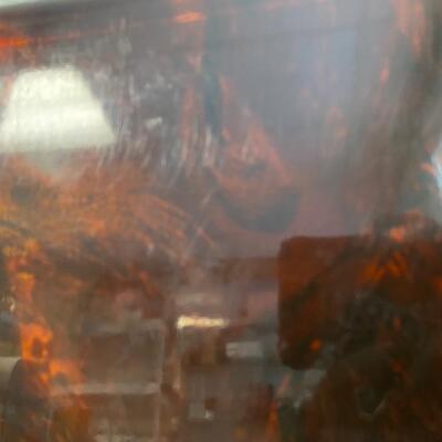 Italian Acrylic and Brass Tray from Guzzini