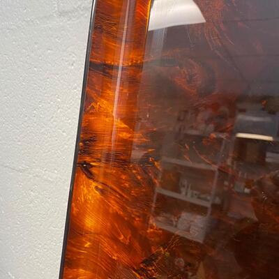 Italian Acrylic and Brass Tray from Guzzini