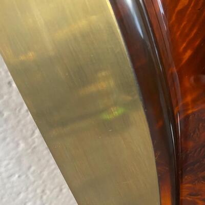 Italian Acrylic and Brass Tray from Guzzini