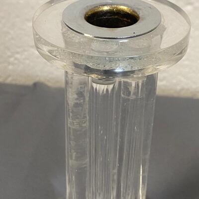 Pair of Vintage Acrylic Candlestick Holders