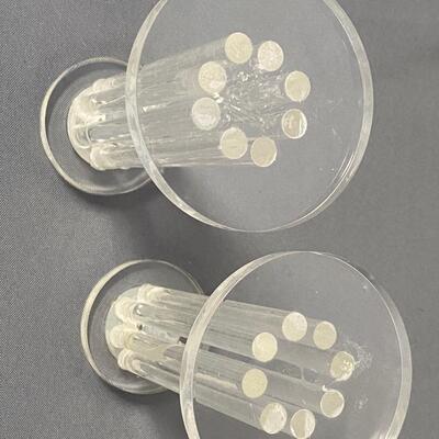 Pair of Vintage Acrylic Candlestick Holders