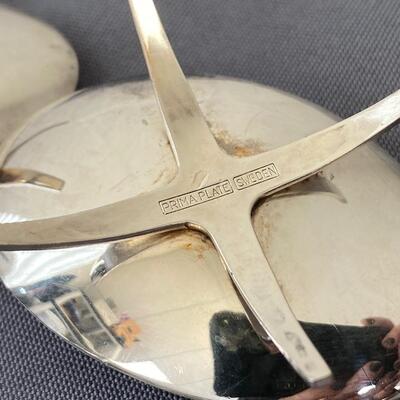 Small Silver-plate Candleholders