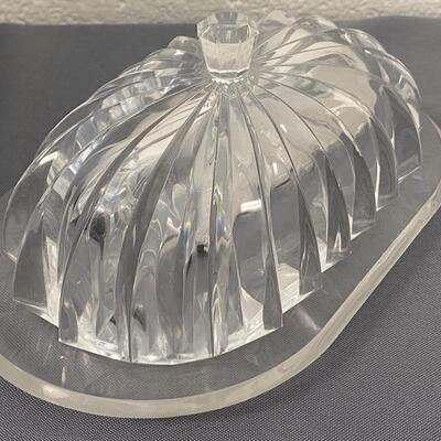 Vintage Large Acrylic Butter Dish