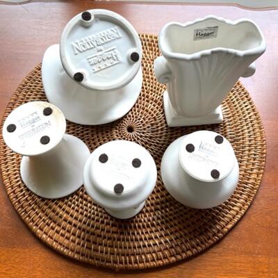 Lot 41 Collection 5 White Pottery Vases Hagger Restoration Hardware