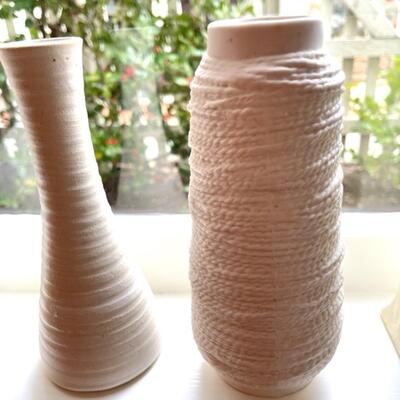 Lot 42 Group 4 Studio Pottery White Vases