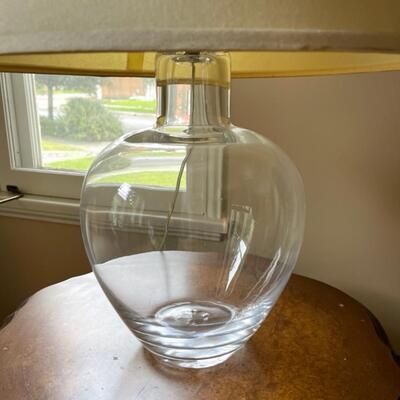 Lot 44 Table Lamp Clear Glass Base and Shade