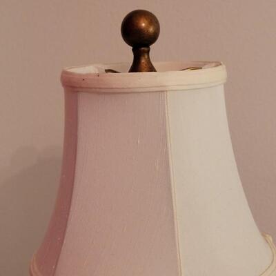 Lot 7: Vintage Brass Lamp with Copper Finial