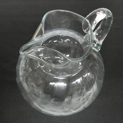 Older Clear Glass Large Pitcher