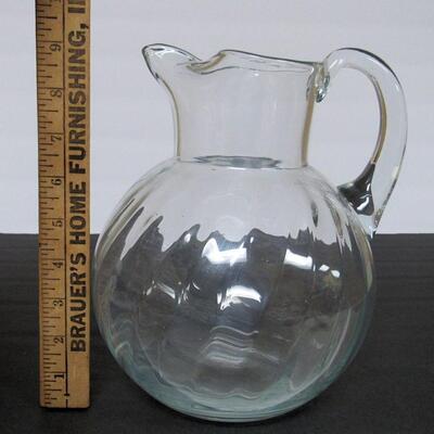 Older Clear Glass Large Pitcher