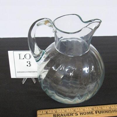 Older Clear Glass Large Pitcher