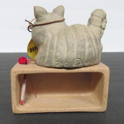 Clay Menagerie Pottery Craft Cat Figurine