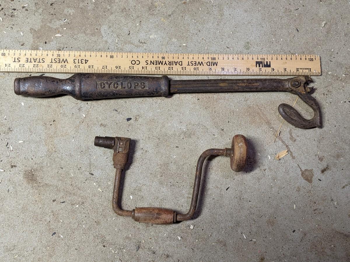 Antique Cyclops Nail Puller and Hand Screw
