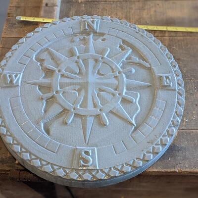 Glazed Cement Compass, Nice Condition