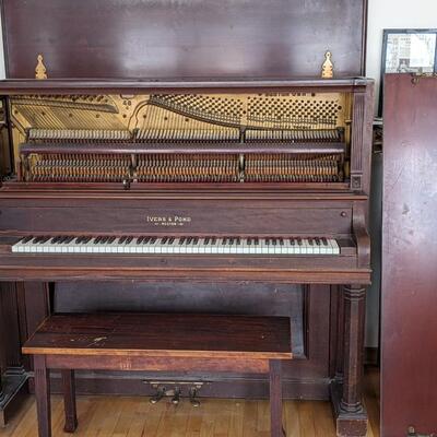 1800's Ives and Pond Upright Piano